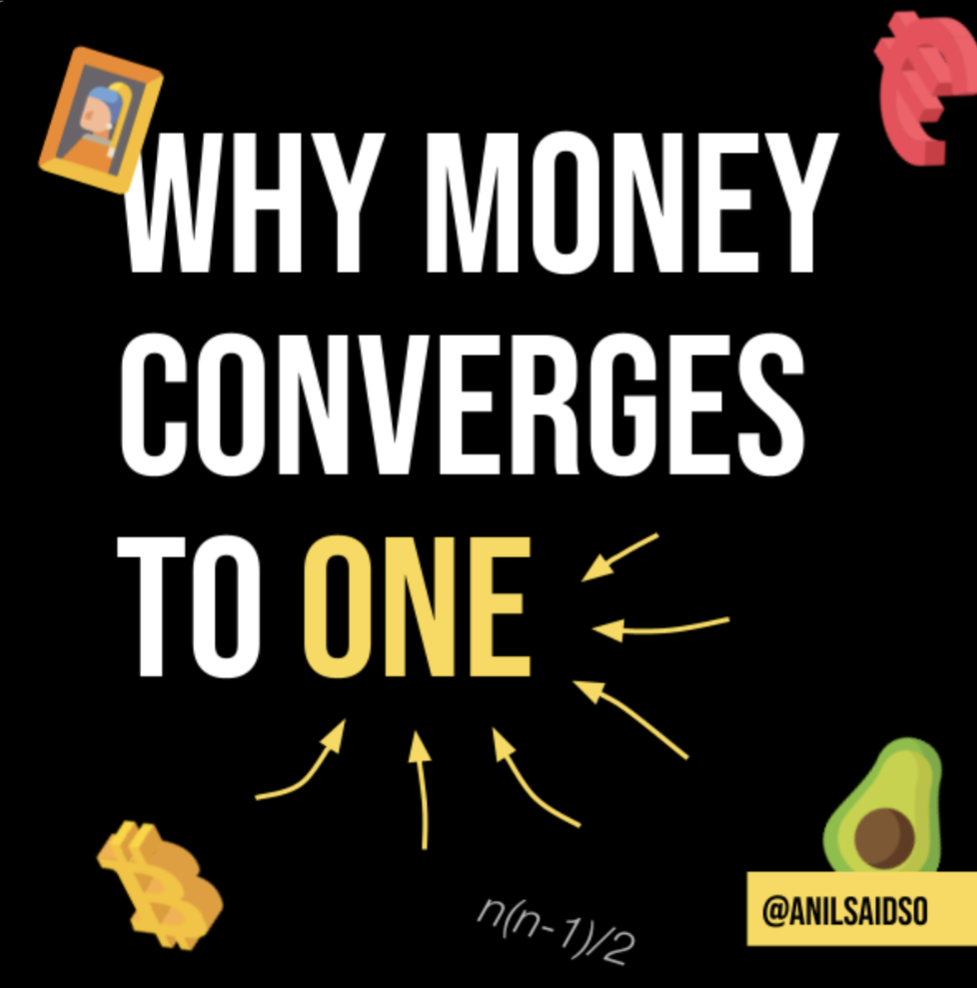 Why Money Converges to One